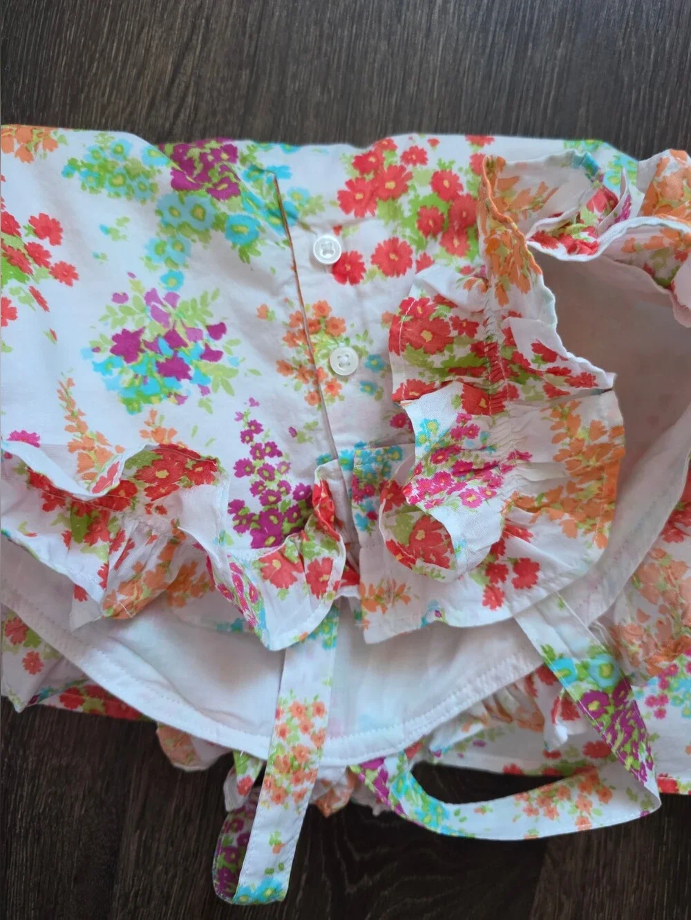 Janie & Jack floral ruffle shorts outfit